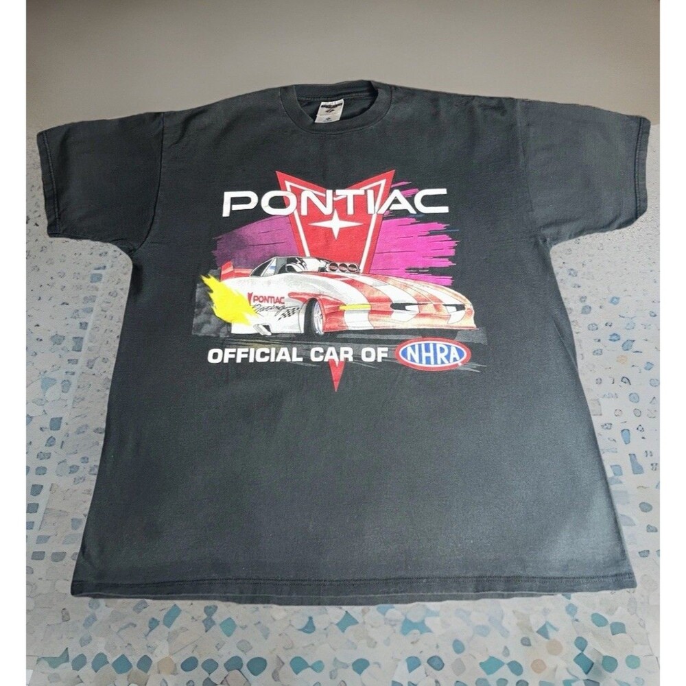 VTG NHRA Winston Drag Racing Shirts Men's XL Black Pontiac Castrol 90s Jerzees